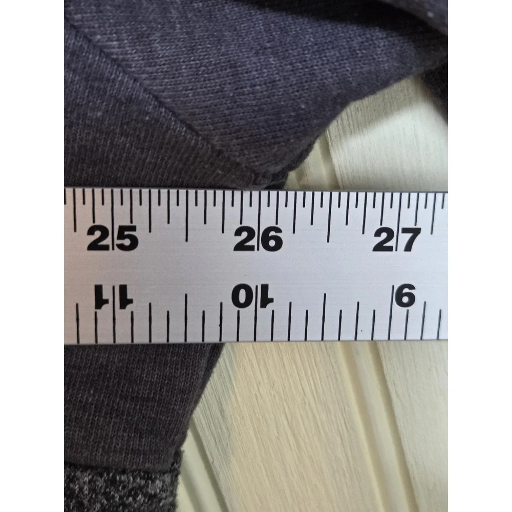 Red Ape Jacket Mens XL Gray Varsity Full Zip Knit R Logo Faux Leather Sleeves - Picture 8 of 9